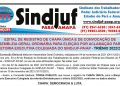 Edital de Registro de Chapa Única e de Convocação de Assembleia Geral Ordinária para Eleição por Aclamação para a Diretoria Executiva Colegiada do SINDJUF-PA/AP – Triênio 2022/2025