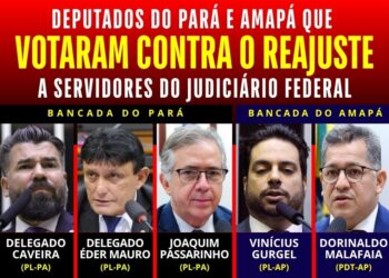 Como votaram os deputados do Pará e Amapá no Adicional de Qualificação (AQ) e aumento dos servidores do Judiciário Federal