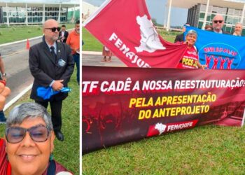 FENAJUFE e Sindicatos do PJU vão ao STF cobrar o andamento do PCCS e apoio para derrubada do veto 45