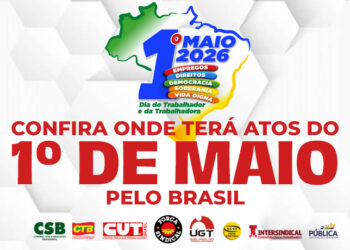Atos do 1º de Maio mobilizam o país pelo fim da escala 6×1. Confira os locais