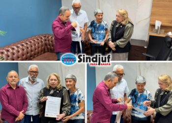 Sindjuf-PA/AP entrega ofício de reconhecimento à presidente do TRT-8 pelo término da gestão